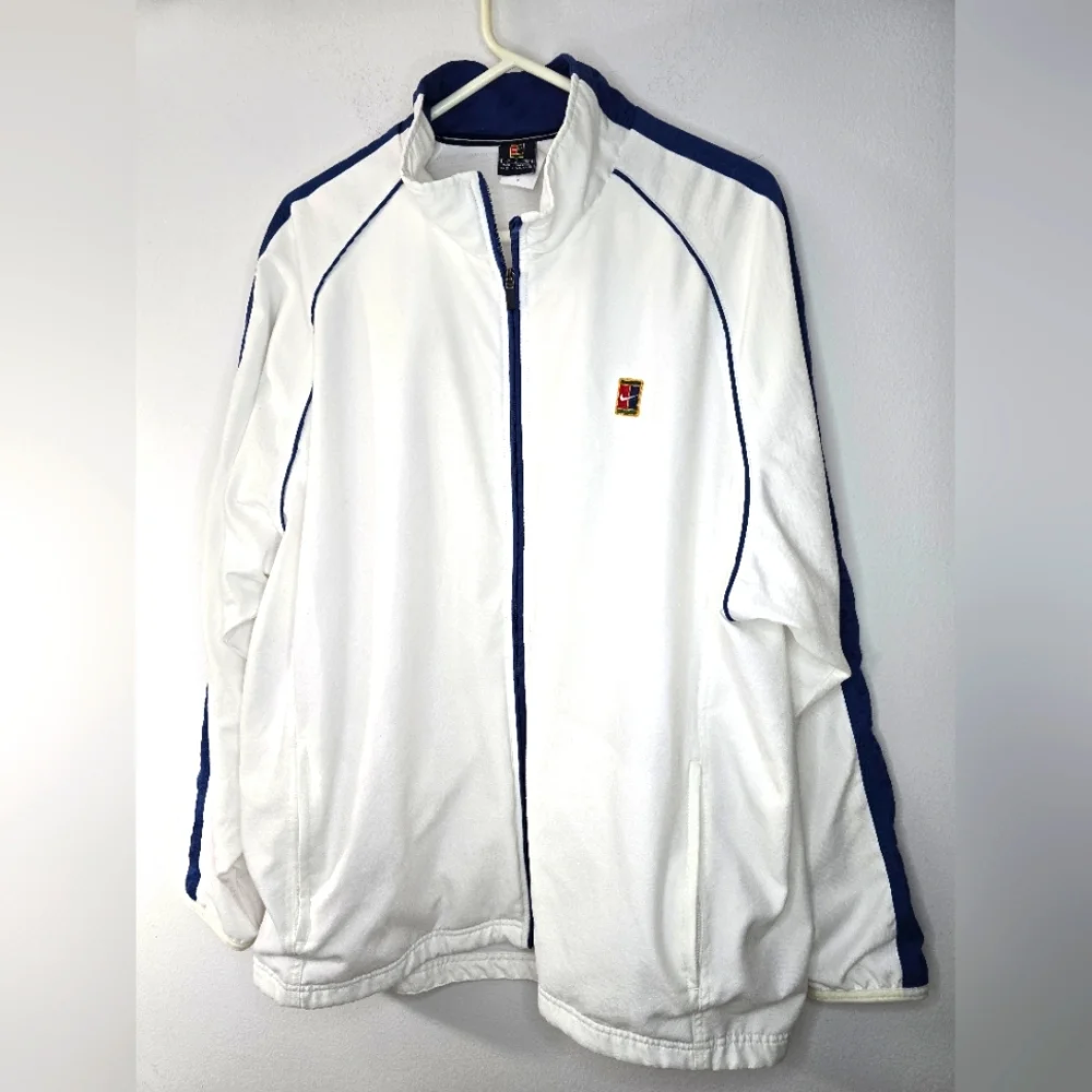 Nike challenge Court Tennis Jacket Track windbreaker White Blue 90s Y2K …